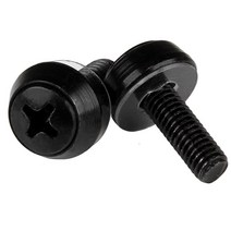 StarTech. com CABCAGENT62B M6 케이지 너트 - 100팩 블랙 - M6 마운팅 케이지 너트 서버 랙 캐비닛용, Black Mounting Screws, 50x M5