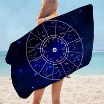 침구 아웃 도어 문 이클립스 목욕 타올 변경 갤럭시 프린트 비치 타월 마이크로 화이버 3D 풍경 요가 매트 냅킨 75cm x 150cm, 삼, 75cmx150cm