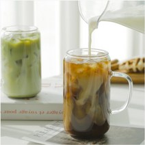 듀라렉스 플랫 화이트 아인슈페너 홈카페 아이스 유리컵, 380ml, 1개