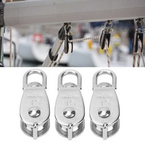 부품 10Pcs 스테인레스 스틸 단일 도르래 블록 크레인 와이어 로프 리프팅 후크 행잉 견인 휠 롤러, 01 M15