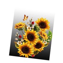 MJS 보석십자수 50 x 40 cm 캔버스형 세트 DIY MH6, 재물 해바라기와 나비