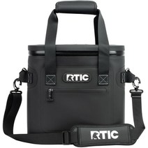 캠핑 아이스박스 관부가세포함 RTIC 소프트 쿨러 절연 가방 점심 해변 음료 여행 피크닉 자동차 지퍼가 있는 누출 방지용 휴대용 아이스 박스, [02] 20 캔, [01] 검은색