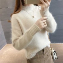 메이킹유 스웨터 터틀넥 루즈핏 무지니트 앙고라 겨울니트 7680모즈니트폴라