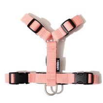 플레이바우 H489 앞섬방지 강아지 하네스 가슴줄 H형, 피치핑크