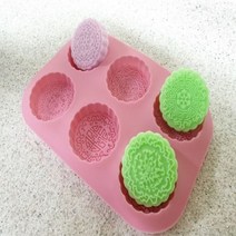 원형 전통문양 6구 실리콘 몰드 (약 50g)