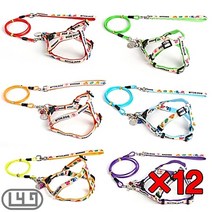 반려동물하네스세트 애견하네스세트 형광와이어 12개, 상세페이지 참조