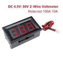 미니 디지털 자동차 전압계 전류계 DC 100V 10A 50A LED 디스플레이 패널 앰프 볼트 테스터 감지기, 10 DC 45V30V 2Wire