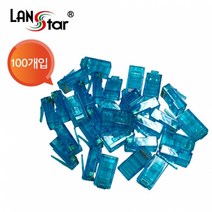 랜스타 CAT.5E UTP 랜 케이블 RJ-45 모듈러 콘넥터 블루 100개입 LSN-CAT5E-UTP50BL
