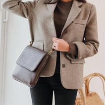 얇은 가죽크로스백 로고없는 보세가방 나들이가방 데일리 데일리크로스백