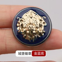 세트구성 메탈 빈티지 금장단추 명품단추 골드 수입 의류 부자재 브리티시 버튼 코트 트렌치, 1개, C + 23mm [6개]