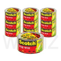 3M 포장용 리필 3650 투명 테이프, 20개