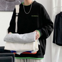 3컬러 남여공용 맨투맨티 기모안감 데일리 따뜻한안 클래식-72394EA