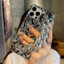 아이폰14 큐빅 팔찌 미러 전기도금 케이스