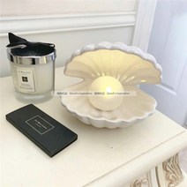 빈티지 인테리어 진주 조개 led 무드등 수유등 침실 조명, 화이트 조개등