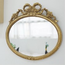 허전한벽 장식 골드 리본 엔틱 레트로벽거울 미러 앤틱 카페 유럽풍 쉐비