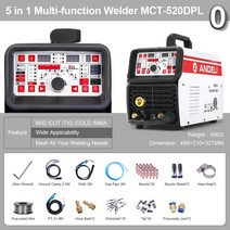 ANDELI MIG 용접기 220V MCT-520DPL/DPC TIG MMA 컷 펄스 차가운 깨끗한 5 in 1 미그, 02 MCT-520DPL P0, 02 MCT-520DPL P0