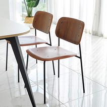 상도가구 더스티체어 식탁의자 카페의자 인테리어의자 철제의자, L63 월넛(CO)