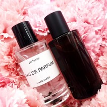 향기에반하다 실린더 원형 향수 스프레이 공병 50ml 이* 타입 예쁜 유리 클림프 글라스 퍼퓸 용기, 이솝타입 브라운 50ml 용기+스티커