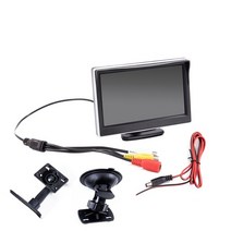 5 인치 자동차 모니터 16:9 800480 화면 양방향 비디오 입력 tft lcd hd 디지털 후면보기 카메라 주차 백업 역방향, 갈색