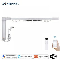자동커튼 암막 쉬폰 전동 Zemismart-와이파이 커튼 모터 Tuya 스마트 라이프 맞춤형 전기 트랙 RF 원격 알, 04 UK Plug_01 2.1m(82.6inch)