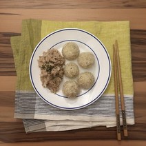 기타 바보사랑[무드앙코르]핀스트라이프 리투아니아린넨 식탁매트 옐로우, 블루, 블루, 1개