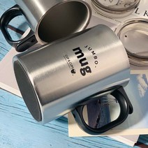 스텐 머그컵 선물용 주문제작 문구 기념품 인쇄가능 각인, 옵션명, 일주 점보머그540ml 스텐머그컵