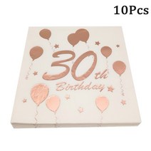 파티용품 풍선 기념일 장식 로즈 골드 브론징 생일 축하 냅킨 성인 키즈 파이 기념일 베이비 샤워 장식 일, 08 30
