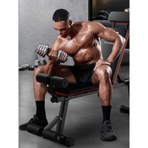 홈트 벤치프레스 헬스장 벤치 각도조절 가능 조절 접, (뉴스타일)럭셔리스타일레드와블랙