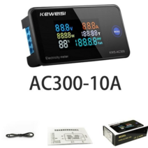 AC 50-300V 전압계 전류계 KWS 전력 에너지미터 LED, AC300-10A, AC300-10A