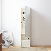 [모노폴리오] 루나 전신거울 수납화장대_크림 화이트, 크림 화이트