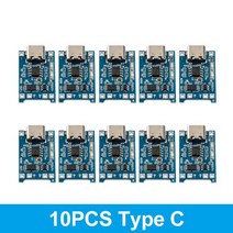 비콘 태그 동글 블루투스 5개 10 5V 1A 마이크로 USB c형 18650 TP4056 리튬 배터리 충전기 모듈 보드 보, 02 10pcs Type-C