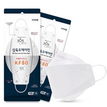 삼육오에어컷 미세먼지 마스크 KF80 3D타입 대형 화이트, 100장