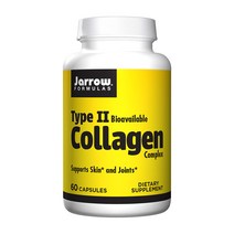 Jarrow Formulas Type 2 콜라겐 피부 및 관절 지원 500mg 60 캡슐, 60정, 단일
