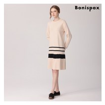 보니스팍스 보니스팍스 스트라이프 배색 니트원피스-MF69KO052