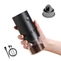 전동 커피그라인더 휴대용 소형 전기 커피 그라인더 콩 CNC 420 스테인레스 스틸 버 USB 충전 드립 주방, 03 cerc burr black