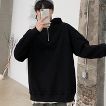 짝꿍닷컴 후노락 무지후드티 기모안감 하프집업 IS ANR02