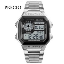 프레시오 남자메탈 군인군용군대 방수전자손목시계 P2104-W