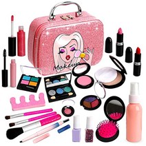 Washable Kids Makeup Girl Toys - Non Toxic Real Kids Makeup Kit for Girls Nature Make Up Set for Chi