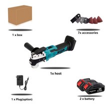 20V 전기 트리머 톱 리노베이션 전동 공구 기계 다기능 마키 타 18V 배터리 용 진동, CHINA, two battery