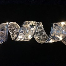 펫드라이룸 반려동물 반려견 드라이기 요정 문자열 조명 화환 40 LED 4m 구리 와이어 리본 파티 결혼식 크리스마스 트리 장식, [02] Silver (warm light), [04] 5m 50Led