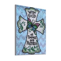 5D 신형 이형 드릴 DIY 다이아몬드화 나비 십자가 장식화 공장 직판 도매, 25X30CM