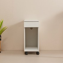 PC 컴퓨터 본체 이동식 서랍 수납장 300, 화이트