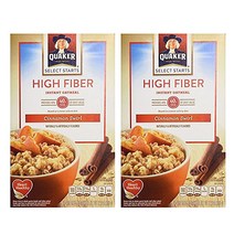 퀘이커 Quaker 하이 파이버 인스턴트 오트밀 시나몬 스월 시리얼 357g 2팩, 1개