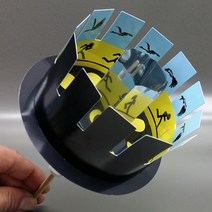 (JLS) 움직이는그림만들기 A형(멀티 고급형)(4인용) 조트로프 원리 + 프락시노스코프 원리