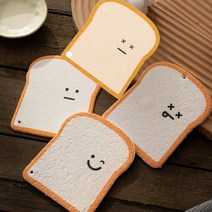 표정 식빵 수세미 천연 생분해 설거지 스펀지, 메롱표정수세미