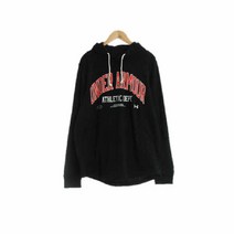 언더아머 블랙 면혼방 빅로고포켓후드티 남자 L [115] 1257