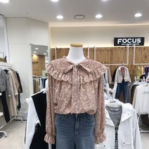 포커스 플라워 리본 블라우스 FS2A7BL0063