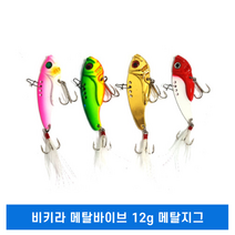 메탈 바이브 12g 루어낚시 지깅 메탈지그 선상미끼 훅, 핑크