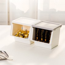 커피 믹스 티백 보관함 정리 상자, 색상, 그레이, 1개