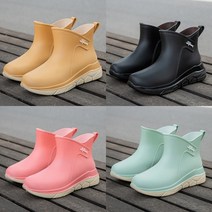 익투스케어 S05 미들 레인부츠 235-255 여성장화 발목장화 패션부츠 논슬립 주방 여성 작업화 방수장화 여름 워터슈즈